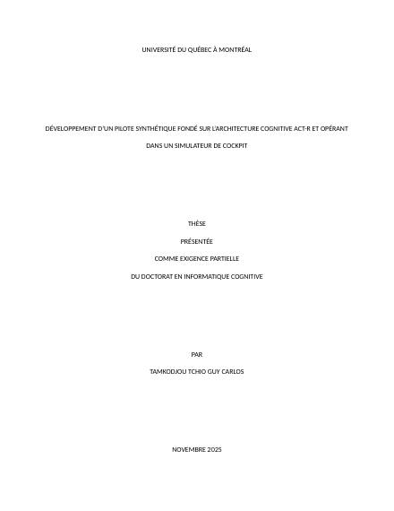 Page couverture du document de Tamkodjou Tchio, Guy Carlos